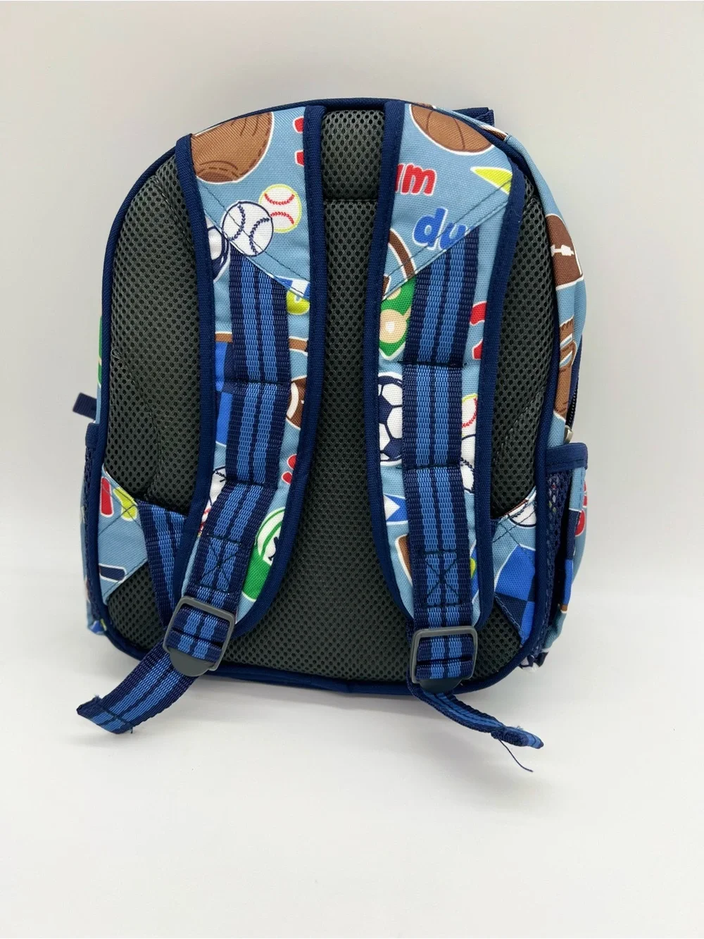 Pottery Barn Kids Baseball Basketball Mackenzie Backpack Pre K Size 10/8 In Blue